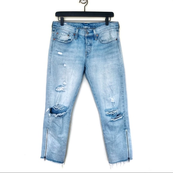 Levi's Denim - Levi’s 501 DIY Cropped Distressed Taper Jeans